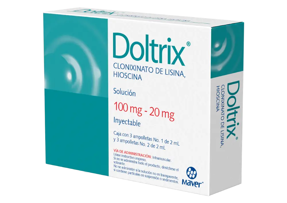 DOLTRIX CLONIXINATO DE LISINA/ HIOSCINA 100 MG/ 20 MG CAJ/3 AMP