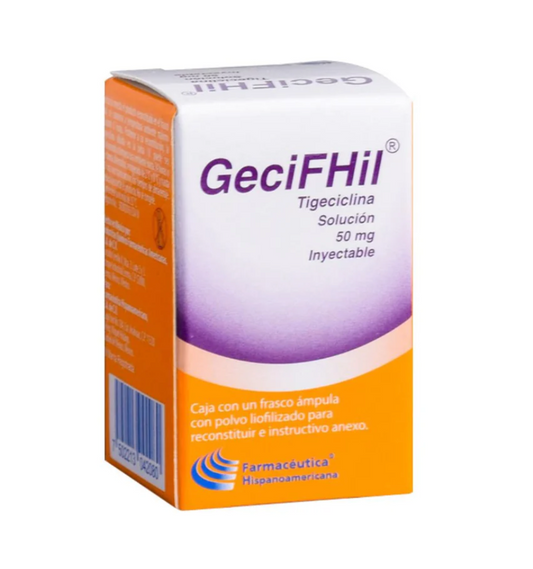 GECIFHIL TIGECICLINA 50 MG FAM CAJ/1