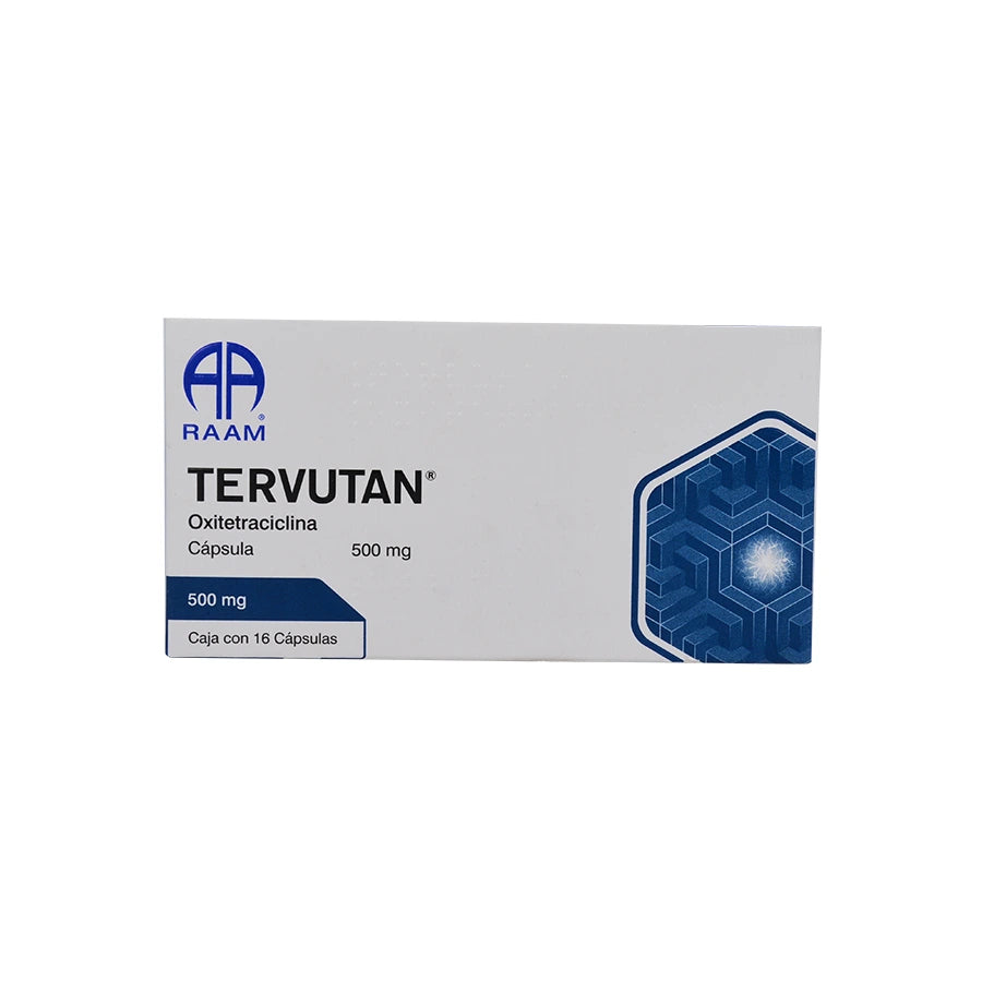 TERVUTAN OXITETRACICLINA 500 MG CAJ/ 16 CAPS