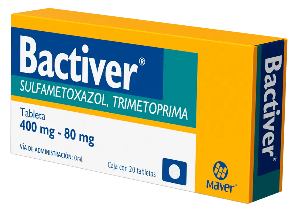 BACTIVER TRIMETROPRIM/ SULFAMETOXAZOL 400 MG/80 MG CAJ 20