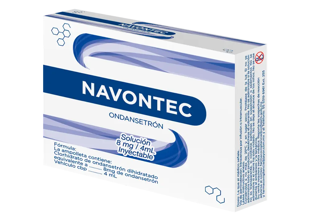 NAVONTEC ONDANSETRON 8MG/4 ML CAJ/3 AMP