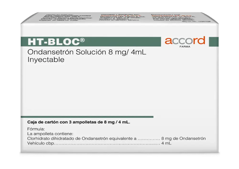 HT-BLOC ONDANSETRON 8MG/ 2 ML CAJ/3 AMP