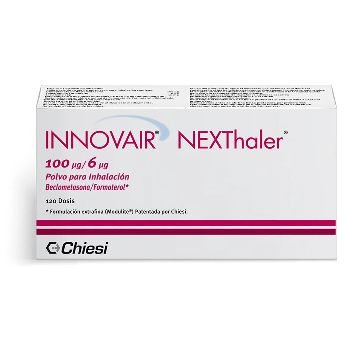 INNOVAIR NEXTHALER BECLOMETASONA/ FORMOTEROL 100 MCG/ 6 MCG/ 120 DISP