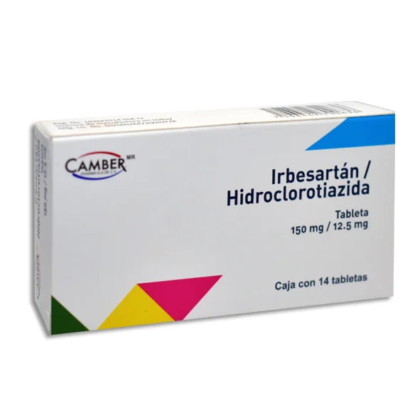 IRBESARTAN/HIDROCLOROTIAZIDA 150 MG/ 12.5 MG CAJ/14 TAB