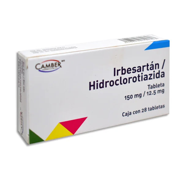 IRBESARTAN/HIDROCLOROTIAZIDA 150 MG/ 12.5 MG CAJ/28 TAB