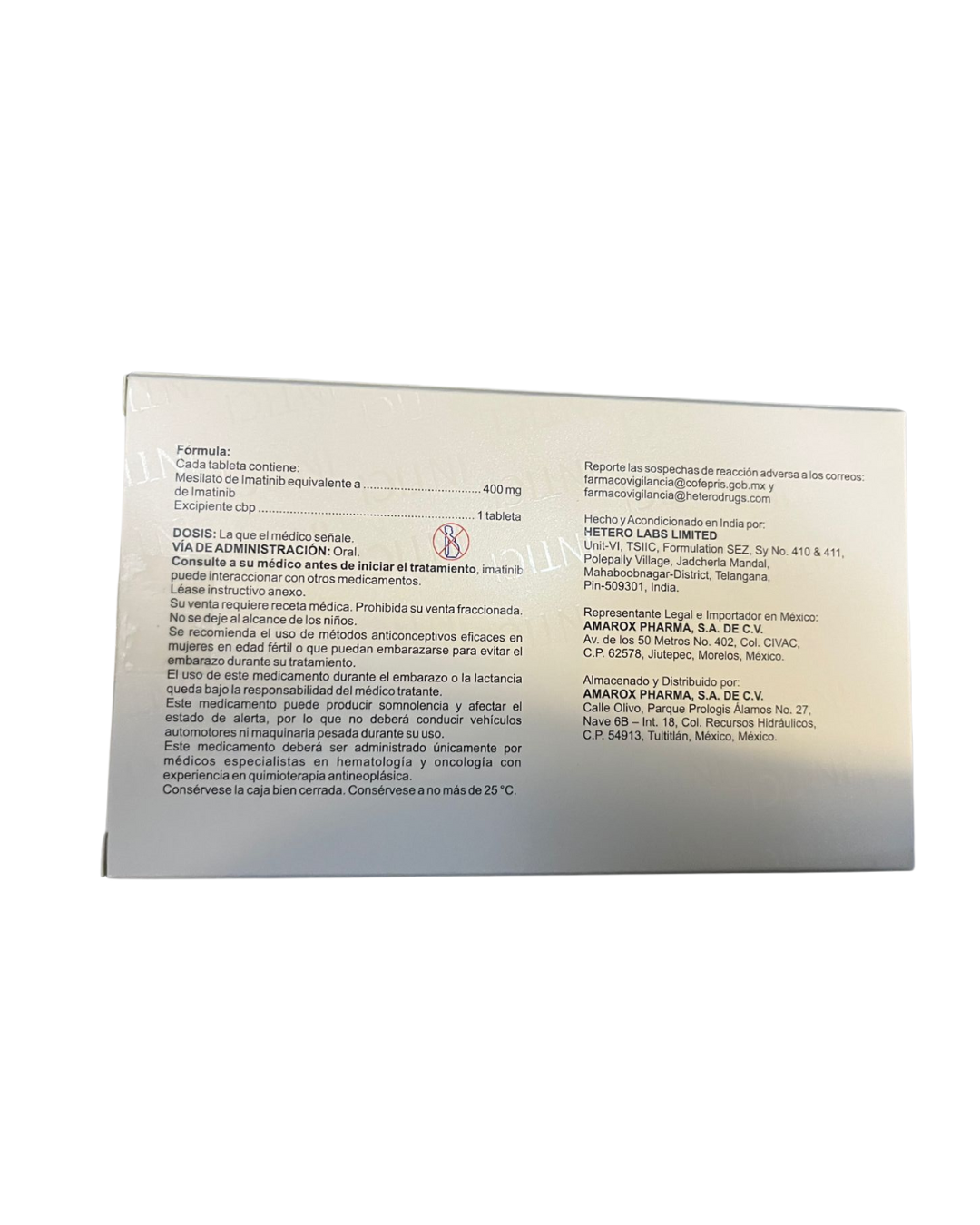INTICI IMATINIB 400MG COM CAJ C/30