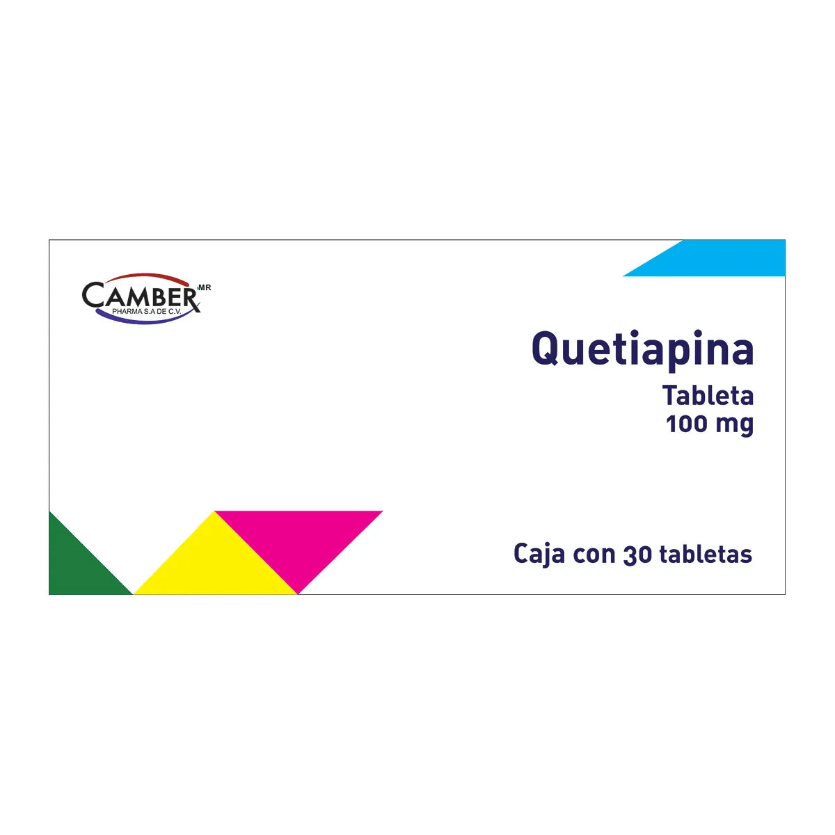 QUETIAPINA CAMBER 30 TABS 100 MG
