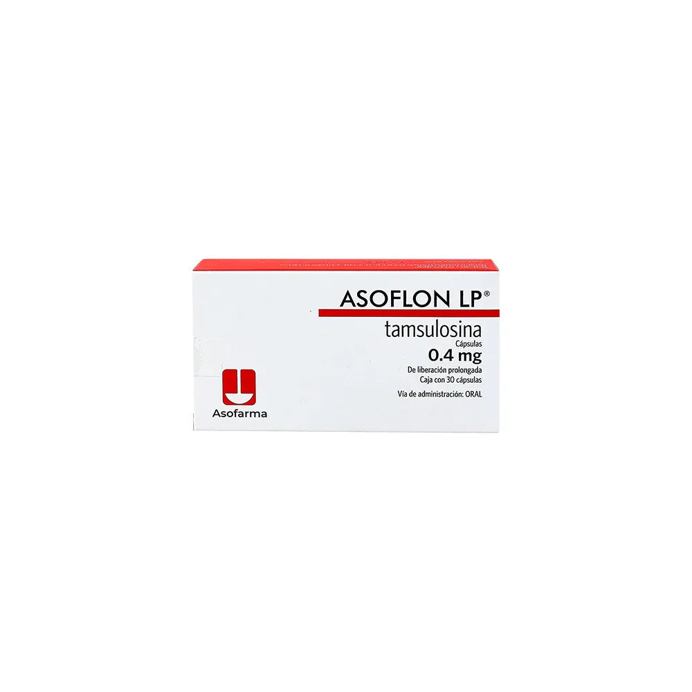 ASOFLON LP TAMSULOSINA 0.4 MG CAJ/30 TAB