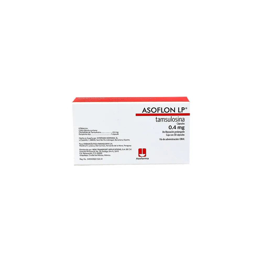 ASOFLON LP TAMSULOSINA 0.4 MG CAJ/30 TAB