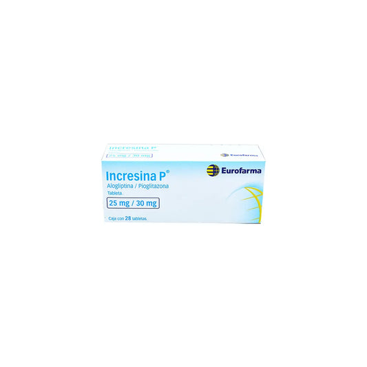 INCRESINA P ALOGLIPTINA/PIOGLITAZONA 12.5 MG/30 MG CAJ/28 TAB