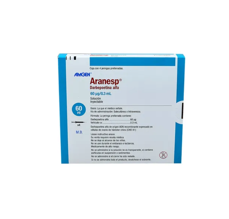 ARANESP DARBEPOETINA ALFA 60MCG/0.3ML JPRELL CAJ C/4