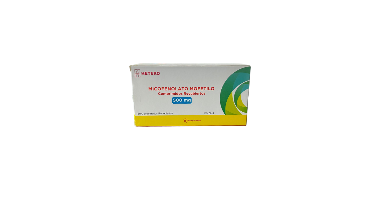 ACIDO MICOFENOLICO HETERO 500 MG COMP CAJ/50