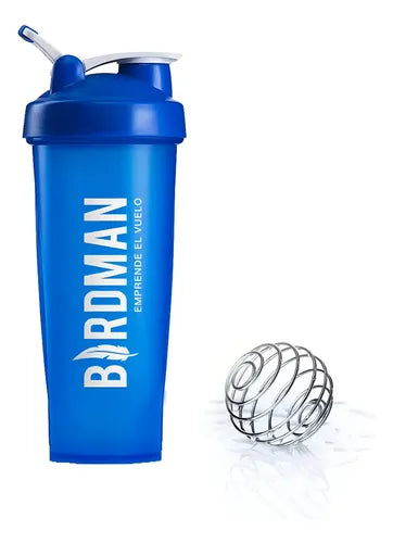 Botella Shaker Birdman Azul 1 pieza
