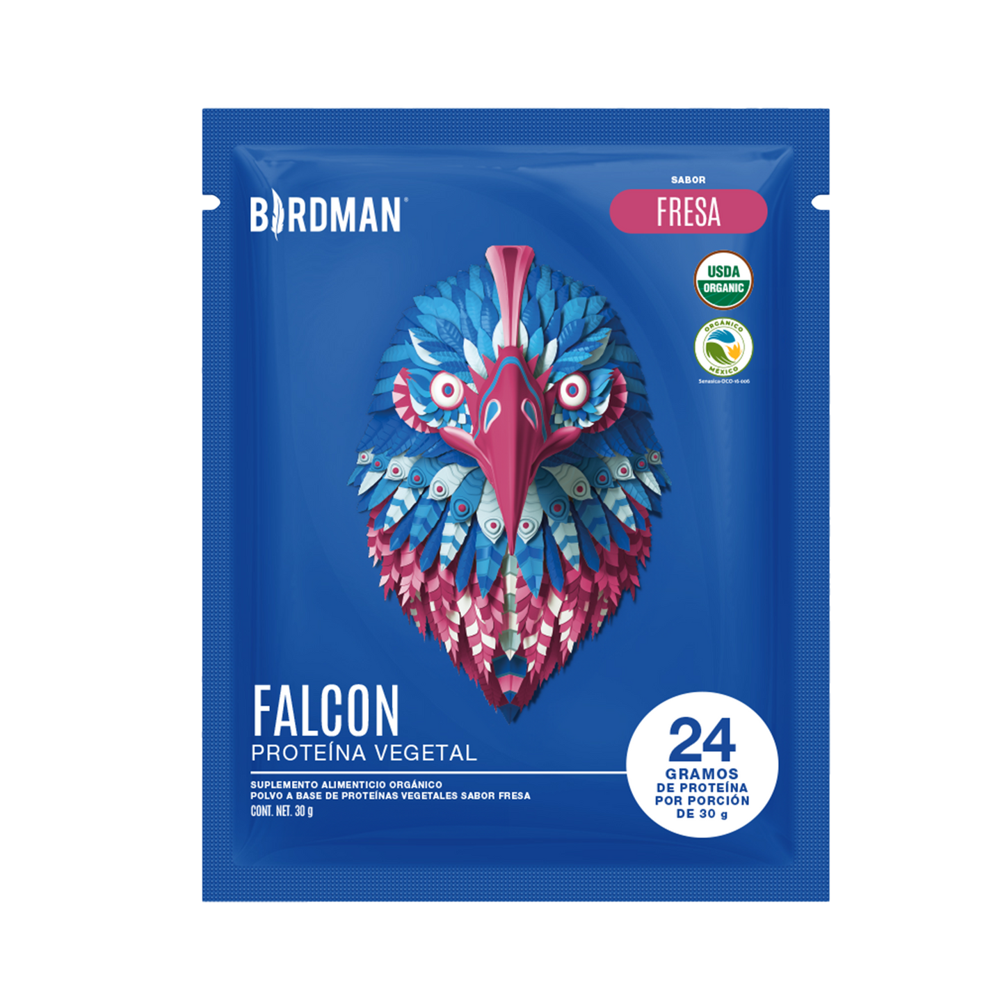 Falcon protein 12 pack sobres fresa 12 sobres