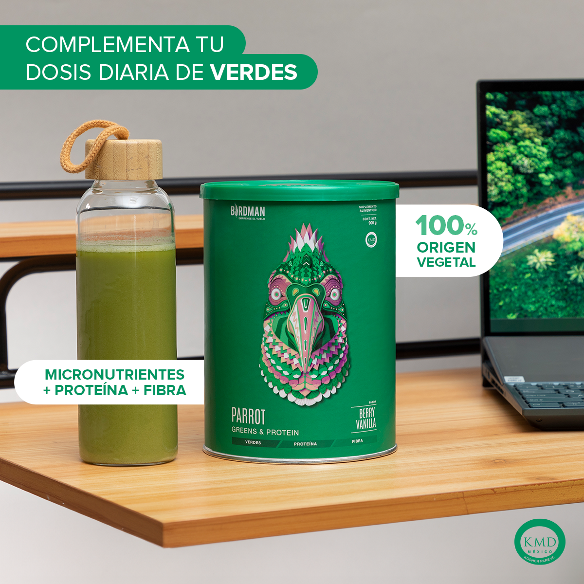 Parrot Greens & Protein Berry matcha 210 g