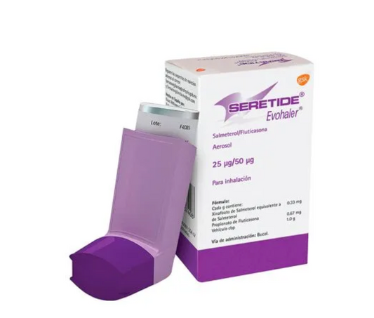SERETIDE FLUTICASONA/SALMETEROL 25 MCG/50 MCG 120 DOSIS CAJ/1 EVOHALER