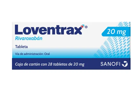 LOVENTRAX RIVAROXABAN 20 MG TAB CAJ C/ 28