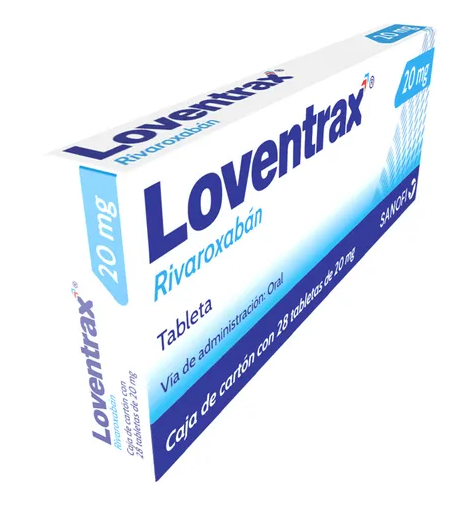LOVENTRAX RIVAROXABAN 20 MG TAB CAJ C/ 28