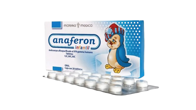ANAFERON INF ANTICUERPO AFINOPURIFICADO AL IFN GAMMA HUMANO 12 C/30 C/ 50 C CAJ/ 20 TAB