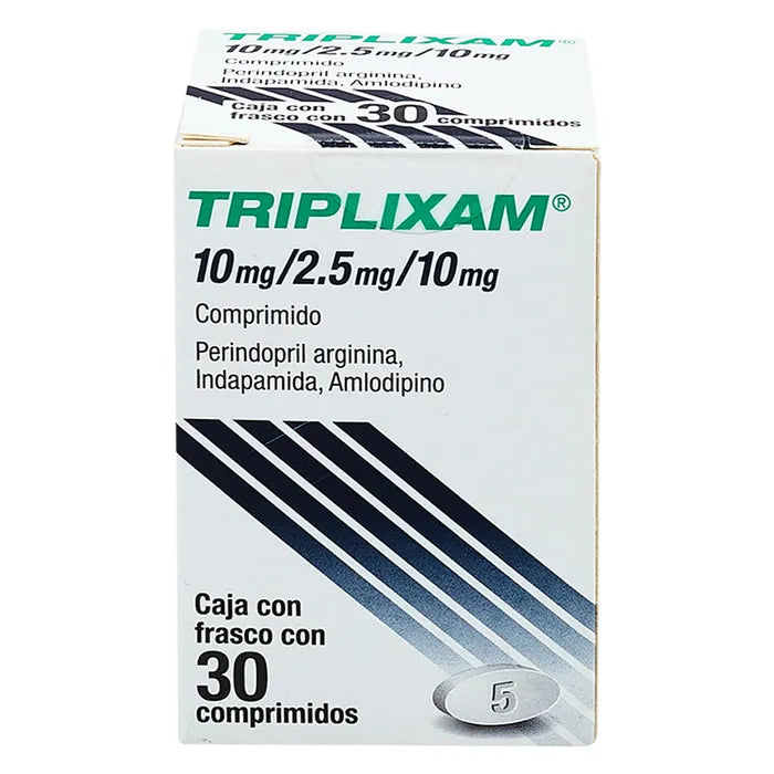 TRIPLIXAM  Perindopril Arginina, Indapamida, Amlodipino 10/2.5/10 MG CAJ/30 COMP