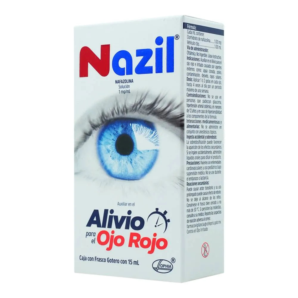 NAZIL OFTENO NAFAZOLINA 1 MG/ML CAJ/1 FCO GTRO 15 ML