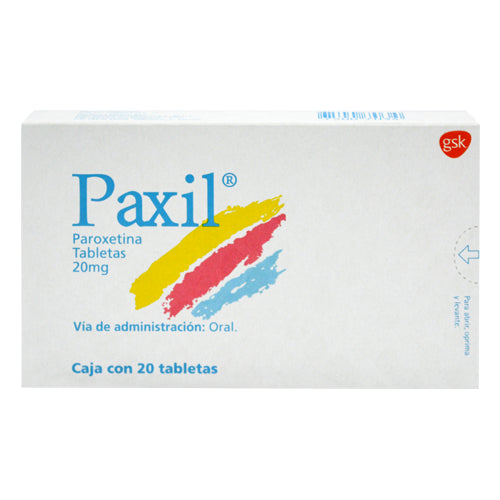 PAXIL PAROXETINA 20 MG CAJ/20 TAB