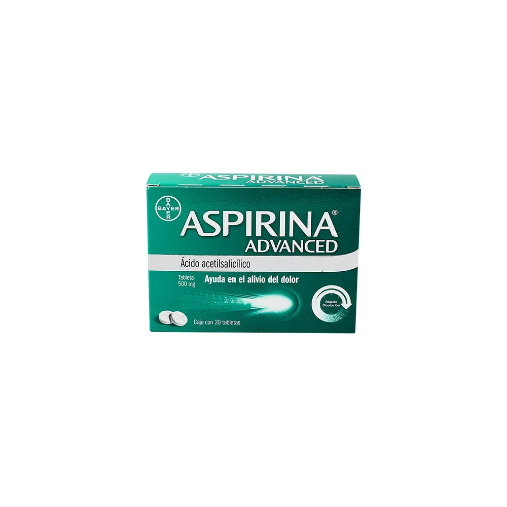 ASPIRINA ADVANCED ACIDO ACETILSALISILICO 500 MG CAJ/20 TAB