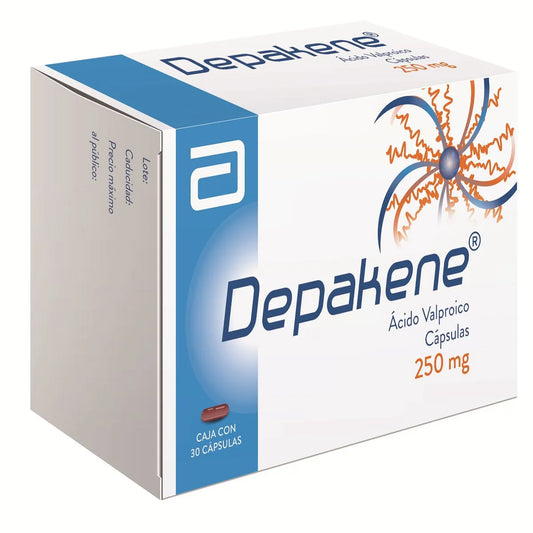DEPAKENE VALPROIC ACID 250 MG BOX/30 CAPSULES