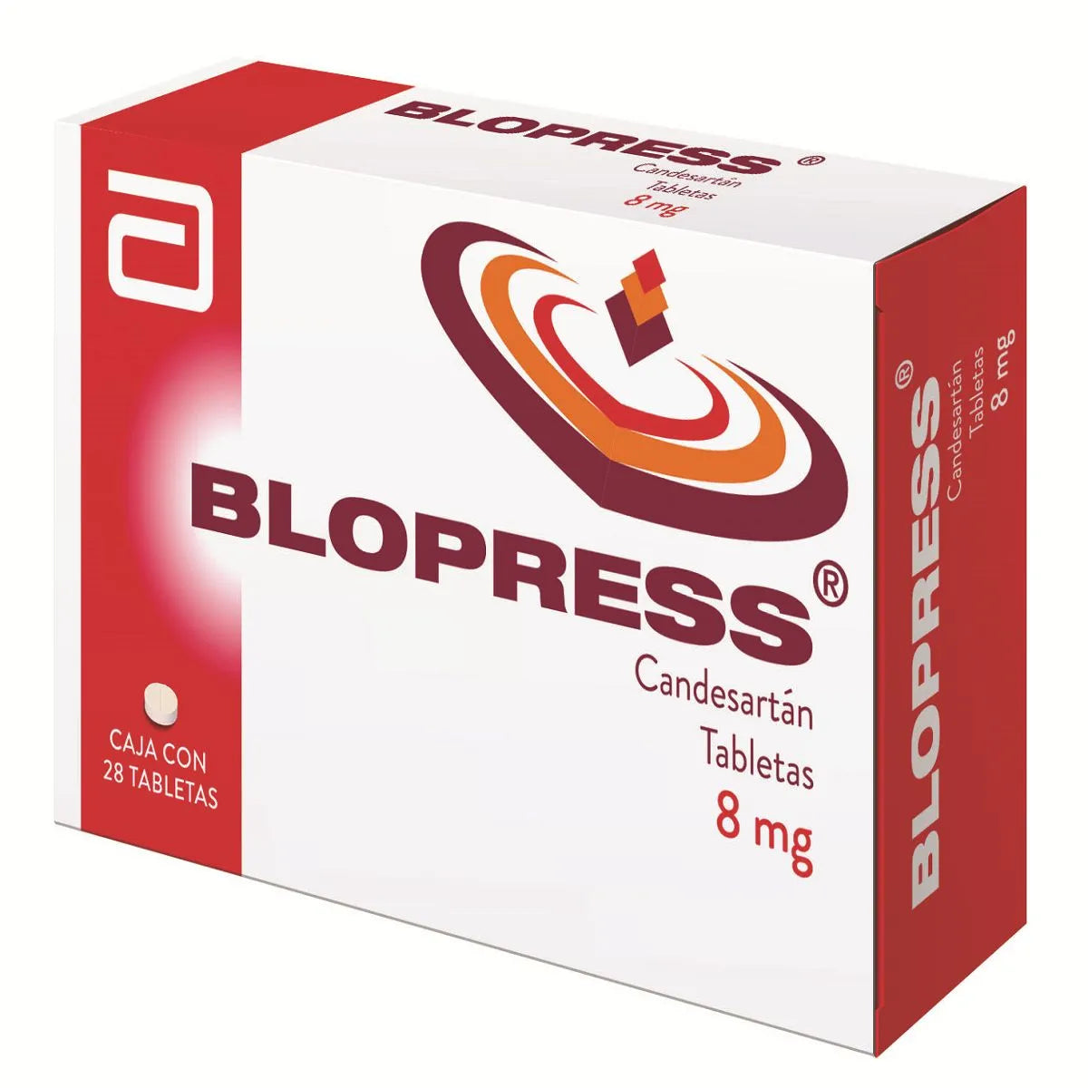 BLOPRESS CANDESARTAN  8 MG CAJ/28 TAB