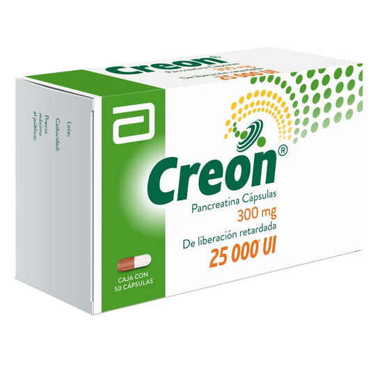 CREON PANCREATINA  300 MG 25,000 UI C/50