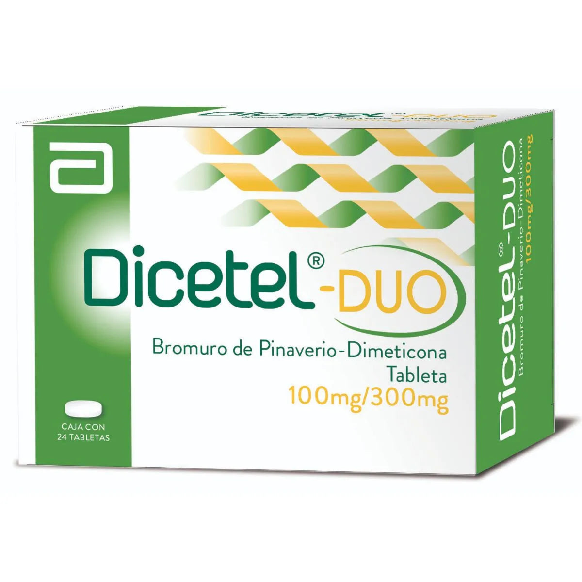 DICETEL-DUO BROMURO DE PINAVERIO/DIMETICONA 100MG/300 MG CAJ/24 TAB