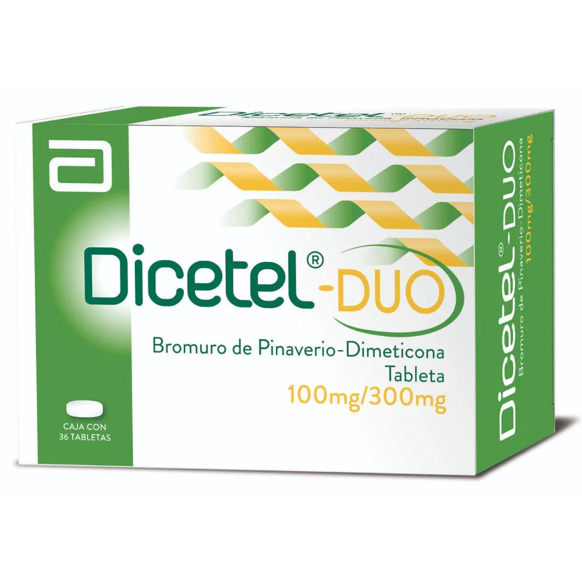 DICETEL-DUO BROMURO DE PINAVERIO/DIMETICONA 100MG/300 MG CAJ/36 TAB