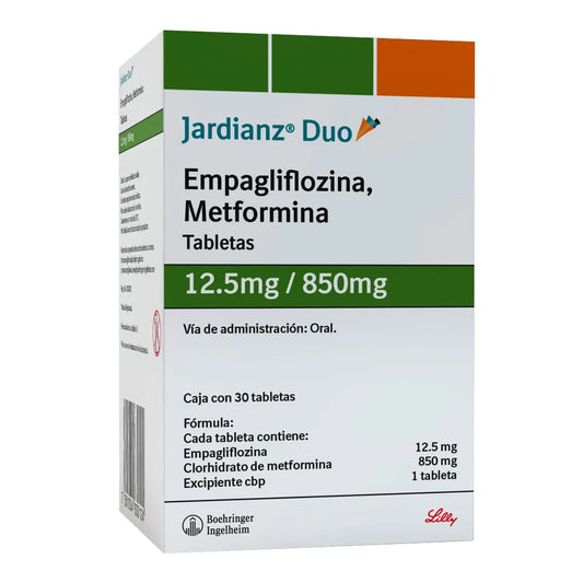 JARDIANZ DUO EMPAGLIFOZINA/METFORMINA 12.5 MG/ 850 MG CAJ/30 TABS