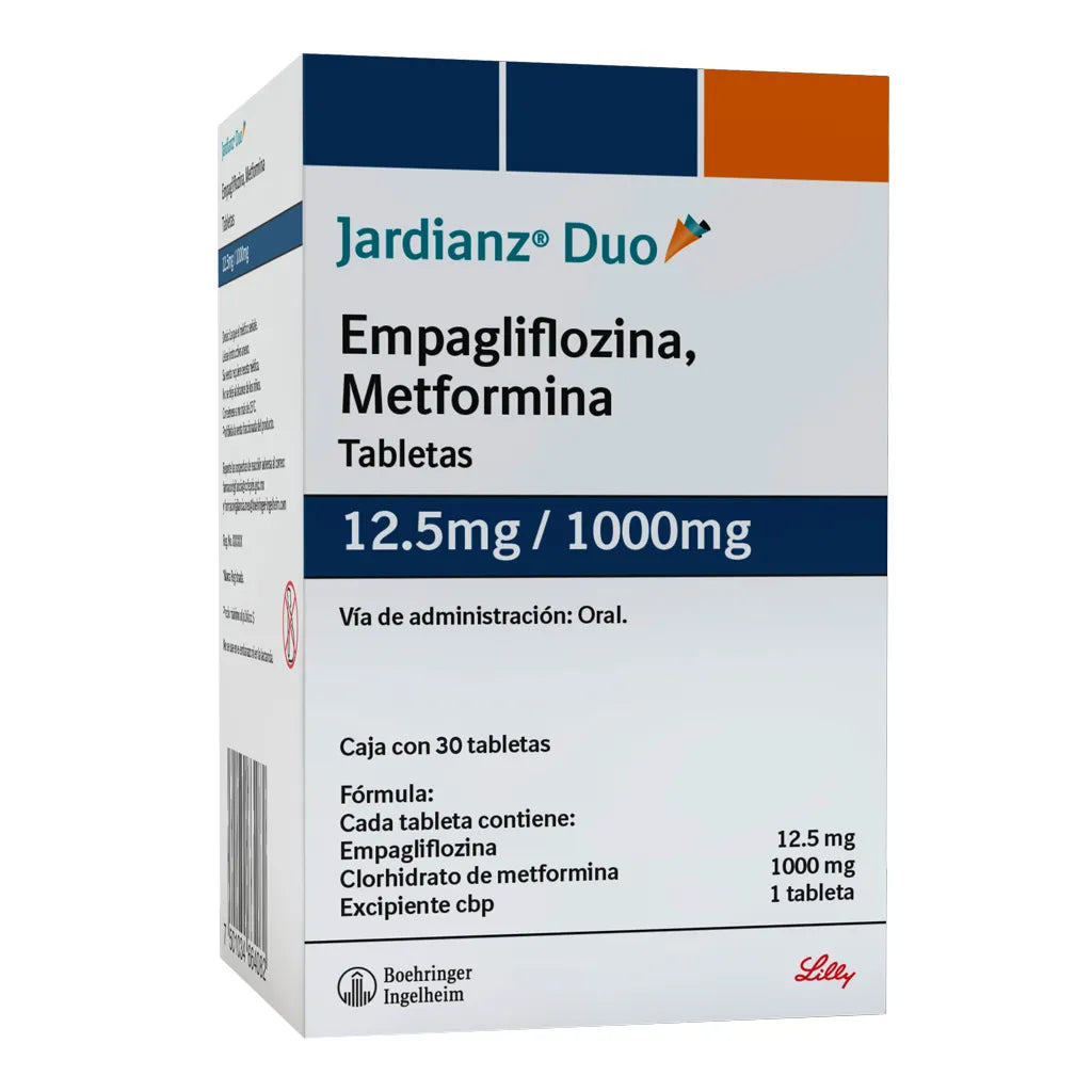 JARDIANZ DUO EMPAGLIFOZINA/METFORMINA 12.5 MG/ 1000 MG CAJ/30 TABS