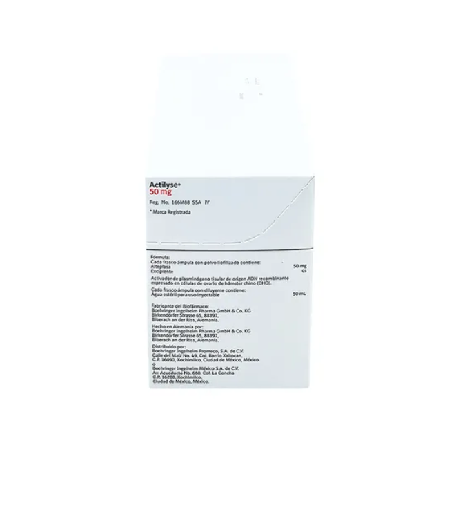 ACTILYSE ALTEPLASA 50MG FAM 50ML CAJ C/2