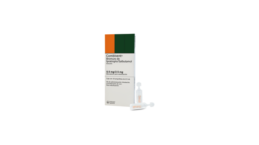COMBIVENT BROMURO DE IPRATROPIO/SALBUTAMOL  05/2.5MG AMP CAJ C/10