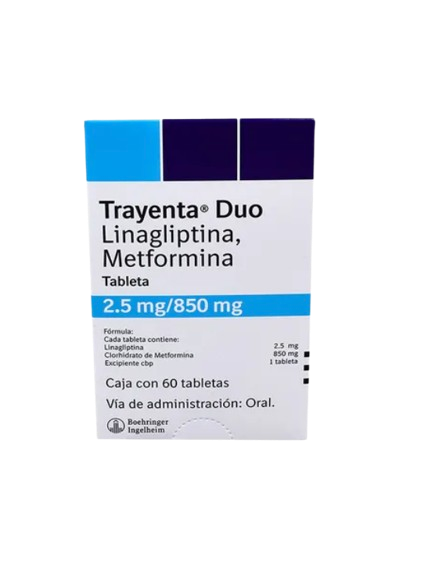 TRAYENTA DUO LINAGLIPTINA/METFORMINA 2.5/850MG TAB CAJ C/60