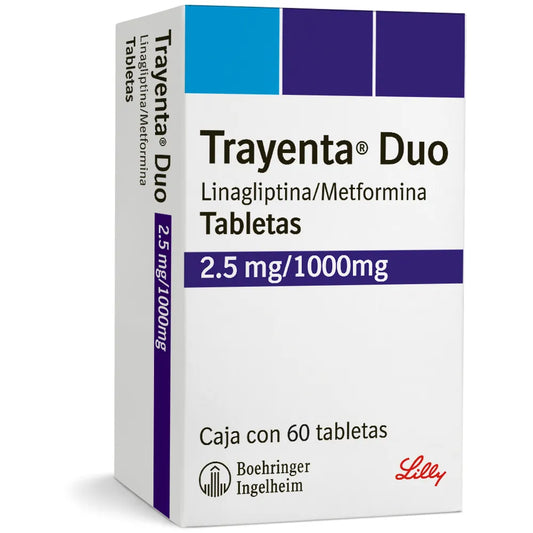 TRAYENTA DUO LINAGLIPTINA/METFORMINA 2.5/1000MG TAB CAJ C/60