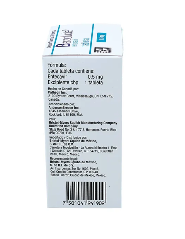 BARACLUDE ENTECAVIR 0.5MG TAB CAJ C/30