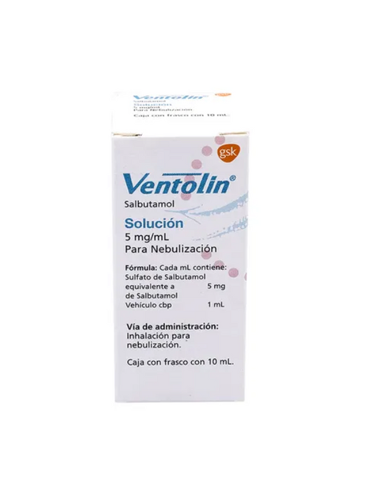 VENTOLIN SALBUTAMOL 5MG/10 ML FAM CAJ/1