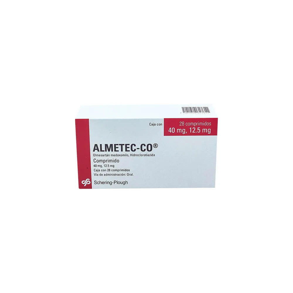 ALMETEC-CO OLMESARTAN MEDOXIMILO/HIDROCLOROTIAZIDA 40 MG/12.5 MG CAJ/28 TAB