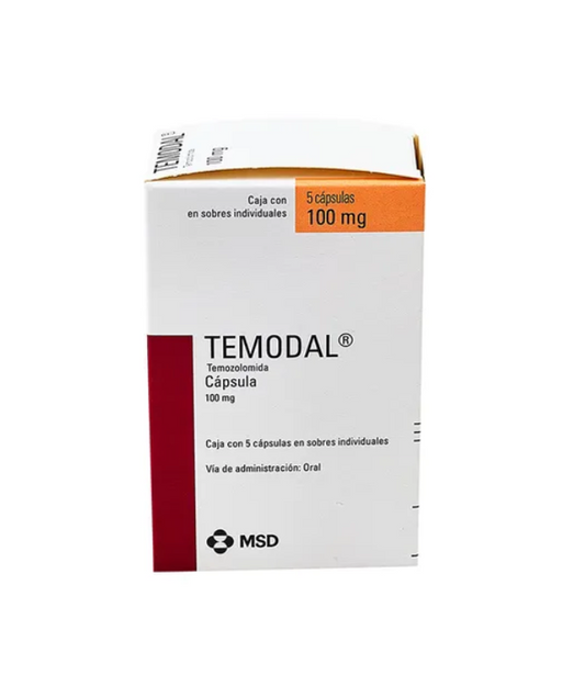 TEMODAL TEMOZOLOMIDA 100 MG CAP CAJ/5