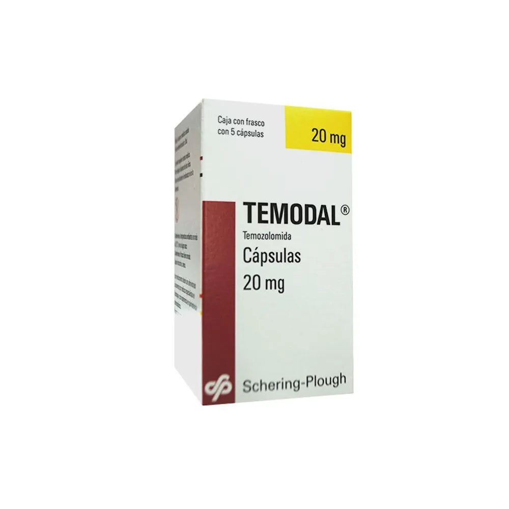 TEMODAL, TEMOZOLOMIDA 20 MG CAJ/5 CAPS