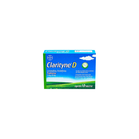 CLARITYNE D  LORATADINA/ FENILEFRINA 5/30MG TAB CAJ C/10