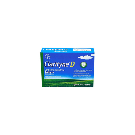 CLARITYNE D  LORATADINA/ FENILEFRINA 5/30MG TAB CAJ C/20