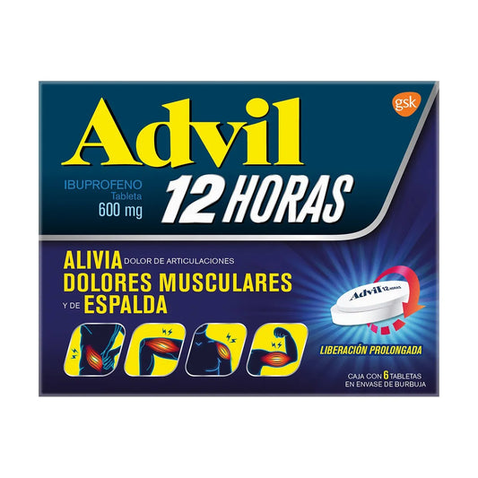 ADVIL IBUPROFENO 600 MG CAJ/ 6 TABS