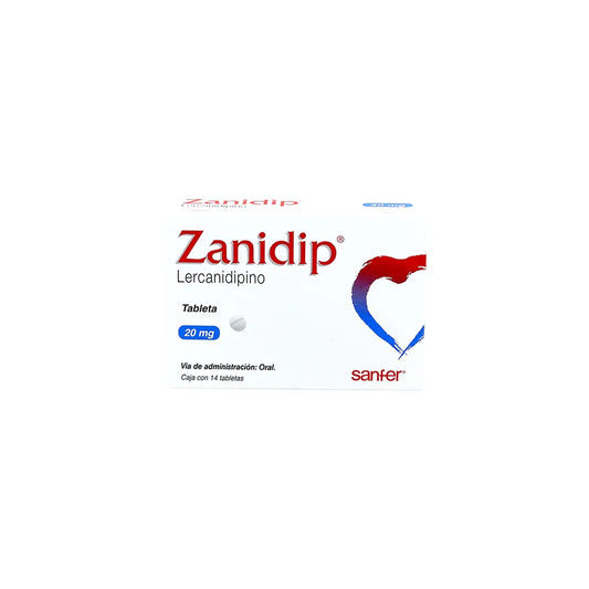 ZANIDIP LERCARNIDIPINO 20 MG CAJ/14 TAB