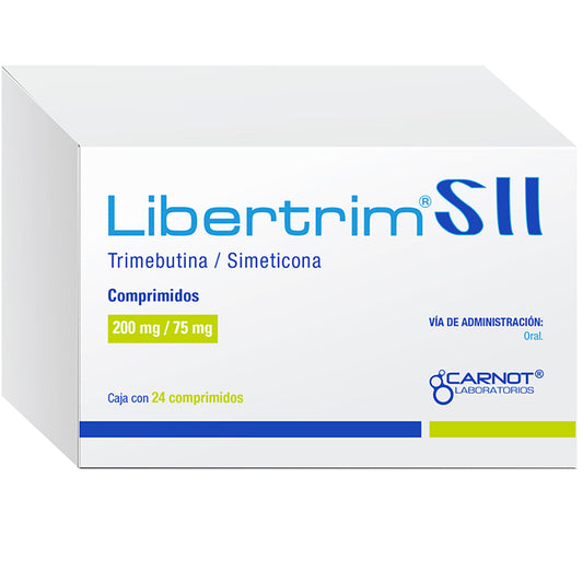 LIBERTRIM SII TRIMEBUTINA/SIMETICONA 200 MG C/24 CPR