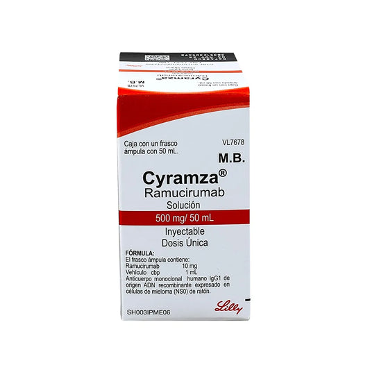 CYRAMZA RAMUCIRUMAB 500MG/ 50 ML CAJ/1 FAM