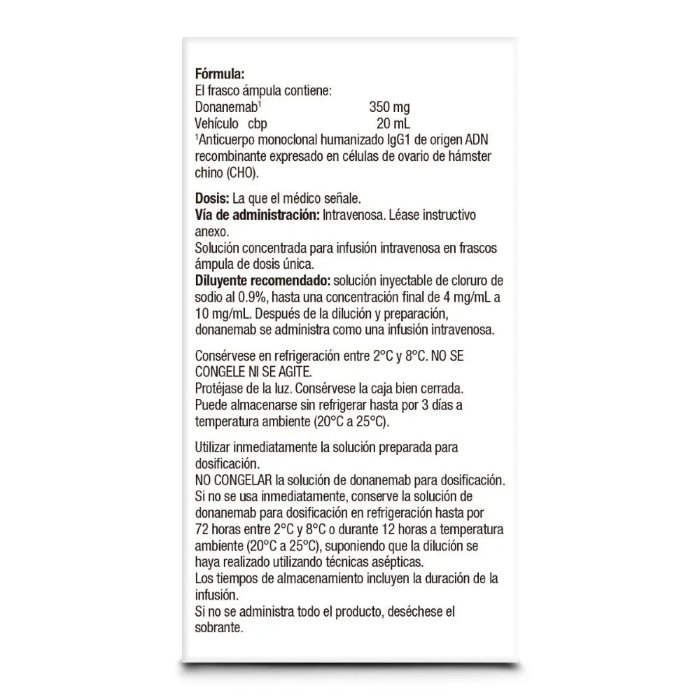 KISUNLA DONANEMAB 350MG/20 ML CAJ/1FAM